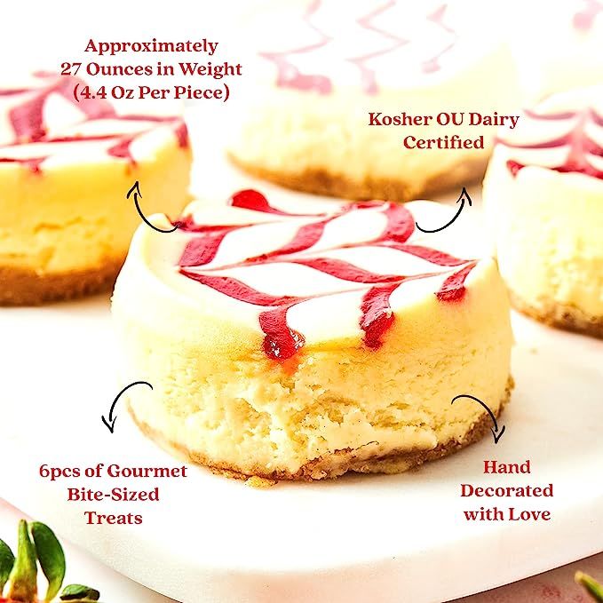 David's Cookies Strawberry Swirl Mini Cheesecakes