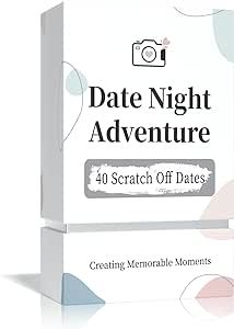 40 Date Ideas Card Games for Couples Date Night - Unique Date Deck Scratch Off Cards, Gifts for Boyfriend - Romantic Newlywed and Wedding Anniversary Couples Gifts for Him and Her