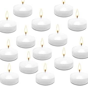 Floating Candles Set of 50, Unscented Dripless Wax Candles for Wedding, Pool Party, Home Decor Holiday & Dinner Centerpieces(2 Inch White)