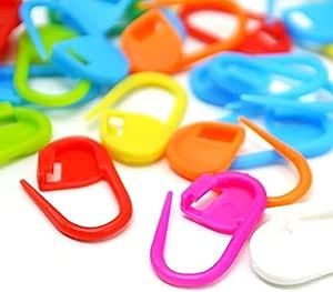 100PC Mix Color Knitting Stitch Counter Crochet Locking Stitch Markers Stitch Needle Clip Knitting Crochet Markers (100)