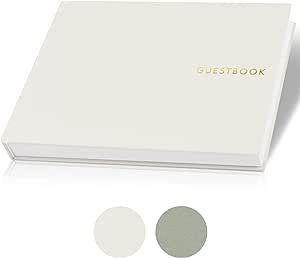 ZICOTO Beautiful Wedding Guest Book for Your Wedding Reception - Simply Elegant Guestbook to Sign in - The Perfect Wedding Or Baby Shower Guest Book and Addition to Your Big Day