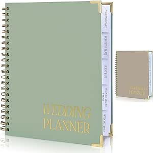 Beautiful Modern Wedding Planner Book and Organizer - Enhance Excitement and Makes Your Countdown Planning Easy - Unique Engagement Gift for Newly Engaged Couples, Future Brides and Grooms