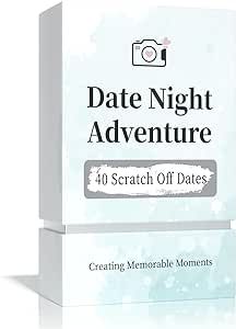 40 Date Ideas for Couples Date Night - Unique Scratch Off Date Night Card Games, Gifts for Boyfriend - Romantic Newlywed and Wedding Anniversary Couples Gifts for Him, Husband or Wife