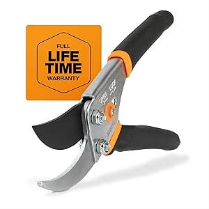 FISKARS Garden Pruning Shears - High-quality, Comfortable Garden Scissors for Easy Flower and Plant Trimming - Precision Ground Steel Blade for Extra Sharp Cutting - 375 Years of Quality