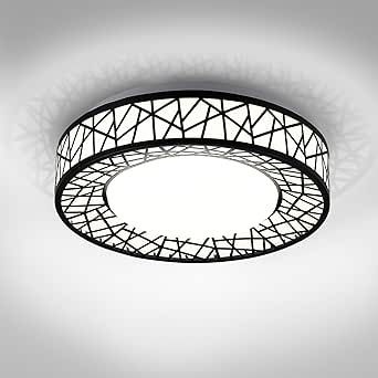 ASD 12 Inch LED Flush Mount Ceiling Light Fixture - Modern Black Close to Ceiling Light Fixtures 20W 1113LM, 2700-5000K Adjustable Dimmable Low Profile Lights for Kitchen, Bedroom, Hallway, ETL