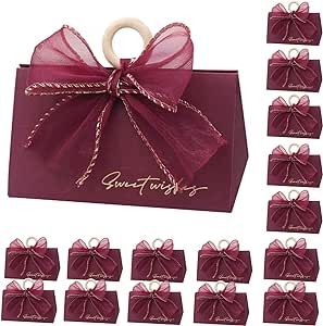 Wedding Favor Boxes, 20pcs Wedding Candy Boxes, Chocolate Treat Gift Boxes for Wedding Bridal Baby Shower Christmas Birthday (20pcs,Small)