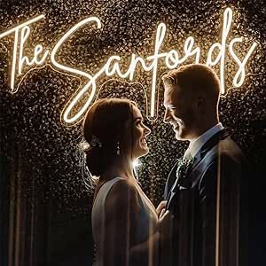 Custom Neon Sign, Personalized Neon Signs for Wedding Reception Backdrop, Creative Neon Word Name Text Lights for Business Home Bedroom Wall Decor/Christmas Gifts (Optional 20" to 60")