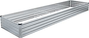 DIIYIV 12x2x1FT Galvanized Raised Garden Bed,Raised Graden Bed Kit-Square Metal Garden Bed,Large Planter Raised Bed Outdoor,Garden Box for Vegetables,Flower,herb…