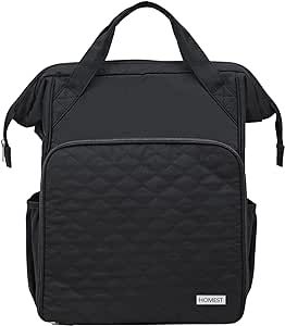 HOMEST Large Knitting Bag Backpack, Travel Crochet Bag Organizer, Yarn Storage for Crochet Accessories and Supplies, Black