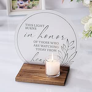 AW BRIDAL Sympathy Gifts Memorial Candle, in Memory of Loved One Wedding Signs, Memorial Bereavement Gifts for Loss of Loved One Mother Father Husband