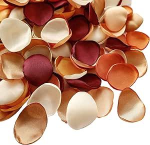 Lookein 300pcs Terracotta Rose Petals Satin Flower Petals for Wedding Flower Girl Basket Table Centerpieces Aisle Runner Party Confetti Bridal Shower Dinner Wedding Decoration