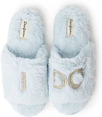 Dearfoams Women's Bride and Bridesmaid Gifts I Do Crew Slippers for Wedding and Bachelorette Party