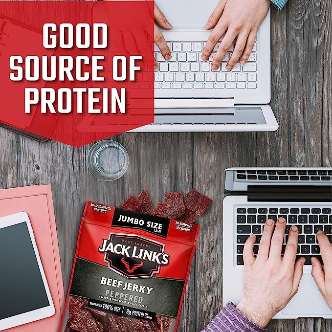 Jack Link's Beef Jerky, Peppered, Sharing Size Bag